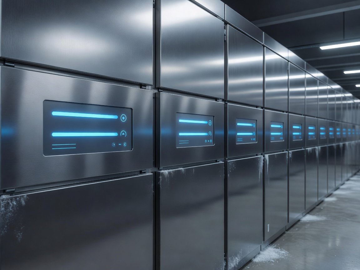 Temperature monitoring interfaces on cold storage units